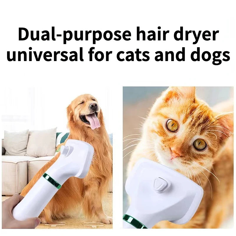 2-In-1 Pet Dog Dryer Quiet Dog Hair Dryers and Comb Brush Grooming Kitten Cat Hair Comb Puppy Fur Blower Low Noise Temprature