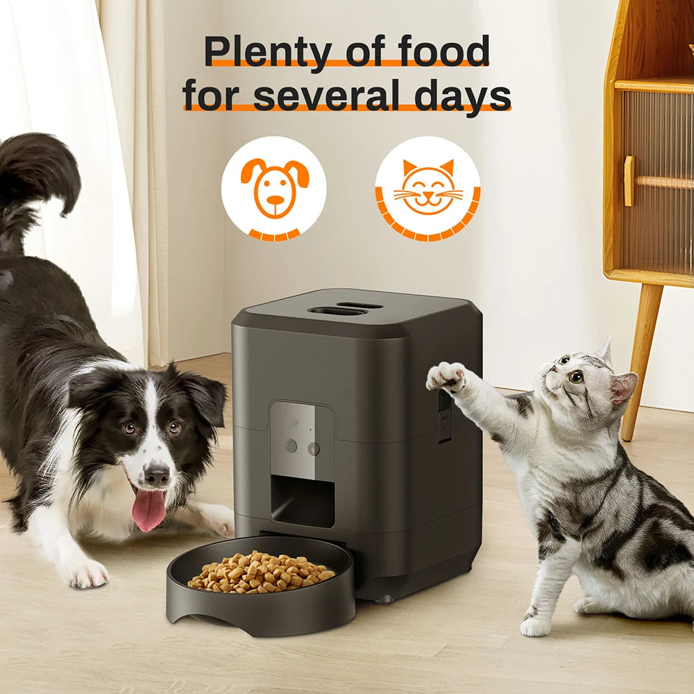 2L Cat Timing Feeder Tuya APP Smart Cat Feeder Pet Dog Food Automatic Dispenser Suitable for Small Cats and Dogs Remote Feeding