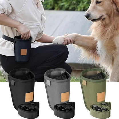 Portable Dog Treat Bag Puppy Training Treat Snack Bag Large Capacity Dog Training Snack Reward Waist Bag Pet Feed Pocket